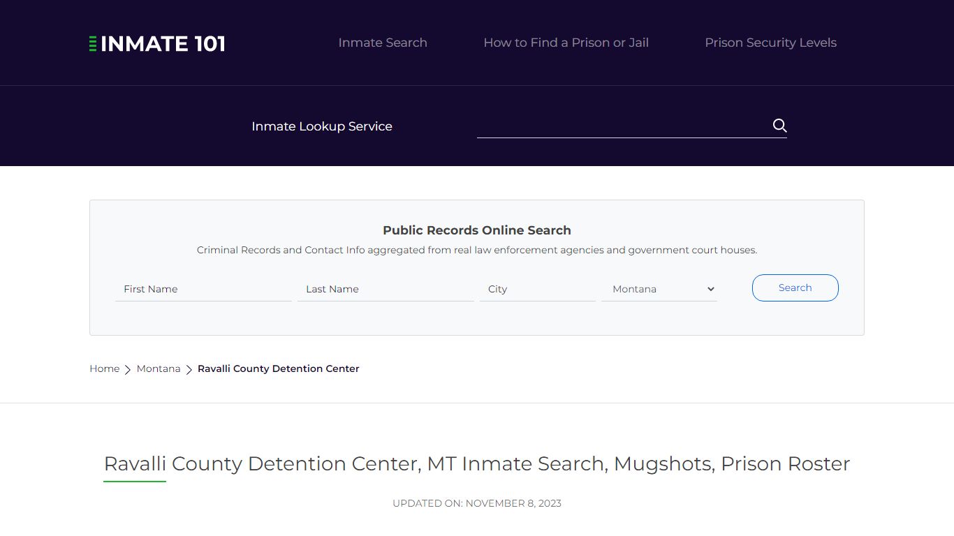 Ravalli County Detention Center, MT Inmate Search, Mugshots, Prison Roster